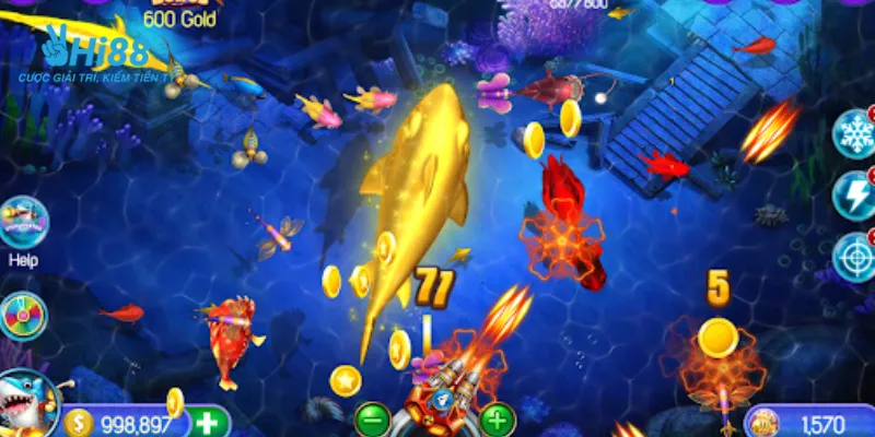 Nhiều lựa chọn vũ khí trong Bắn Cá Hoàng Kim